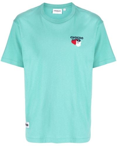 Chocoolate Camiseta con logo bordado - Azul