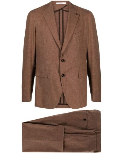 Tagliatore Tapered-Leg Single-Breasted Suit - Brown