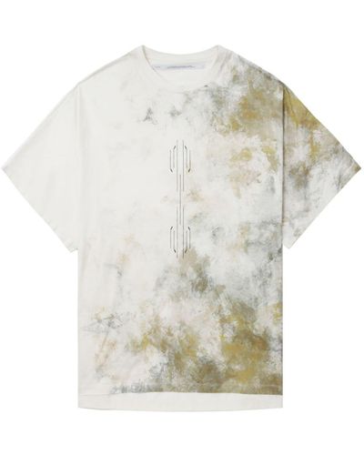 Julius T-shirt con fantasia tie-dye - Bianco