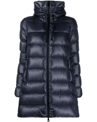 Moncler Suyen Hooded Quilted Jacket - Blue