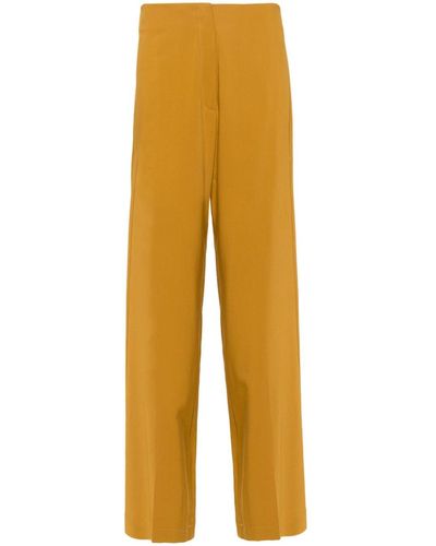 Forte Forte Low-waist Crepe Trousers - Yellow