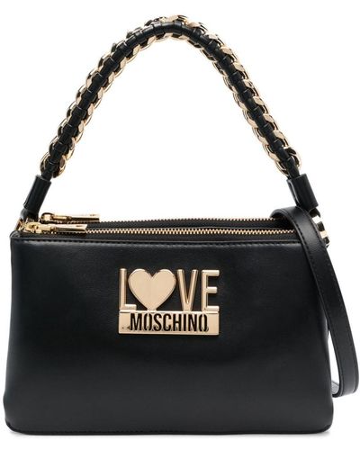 Love Moschino Camiseta con estampado gráfico - Negro