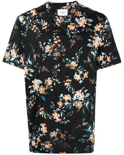 Erdem Kallmus T-Shirt mit Blumen-Print - Schwarz