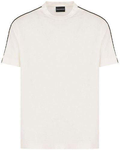 Emporio Armani Logo-tape Cotton T-shirt - White