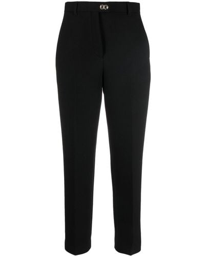 Ferragamo Cropped Tapered Trousers - Black