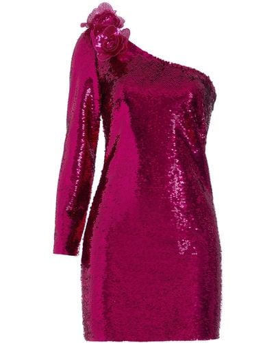 Marchesa Magnolia Mini Dress - Purple