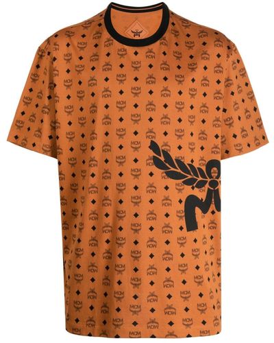 MCM Mega Laurel モノグラム Tシャツ - オレンジ