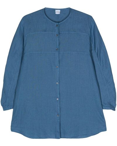 Aspesi Slub-texture Linen Shirt - Blue