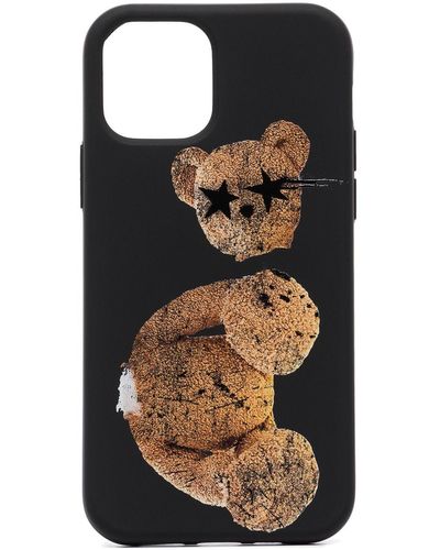 Palm Angels Sprayed Bear Iphone 12 Pro Case - Black