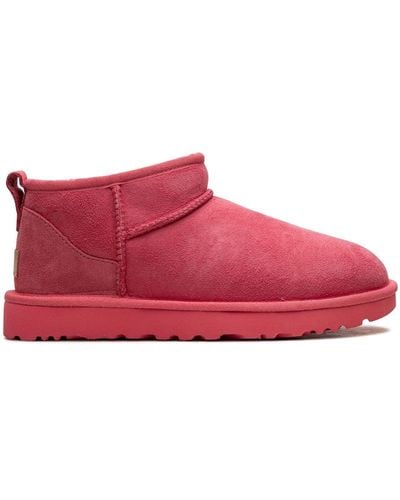 UGG Classic Ultra Mini Suede Boots - Red