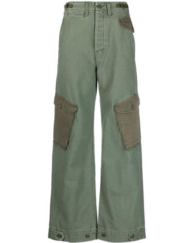 Mother The G.i. Jane Greaser Nerdy Straight-leg Trousers - Green