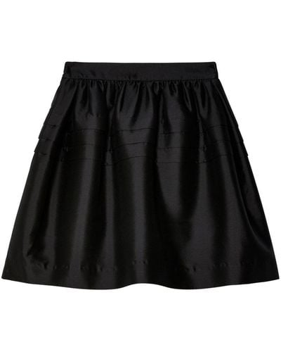 ShuShu/Tong High-waist Flared Satin Skirt - Black