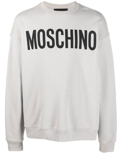 Moschino Logo-print Crew Neck Sweater - White
