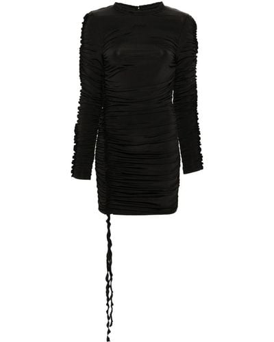 ROTATE BIRGER CHRISTENSEN Ruffle-detail Mini Dress - Black
