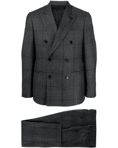 Lardini Kosmo Double-breasted Suit - Black