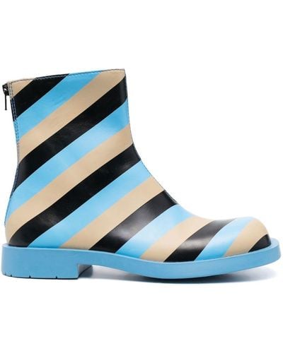 Camper Striped Ankle Boots - Blue