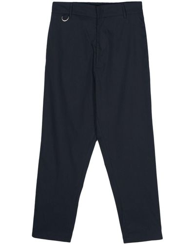 Low Brand Elasticated-waistband Tapered Trousers - Blue