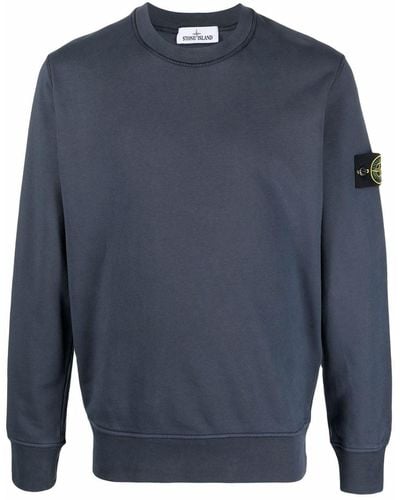 Stone Island Sweater Met Ronde Hals - Blauw