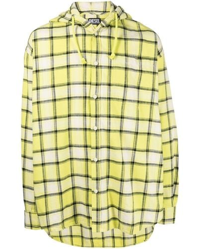 DIESEL Checked Shirt Jacket - Yellow