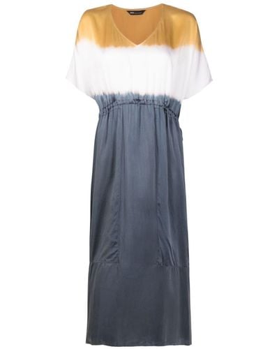 UMA | Raquel Davidowicz Midi-jurk Met Tie-dye Print - Blauw