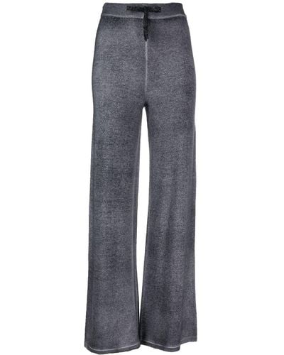 Avant Toi Washed-finish Wide-leg Trousers - Blue