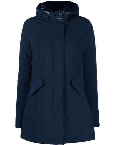 Woolrich Hooded Padded Coat - Blue