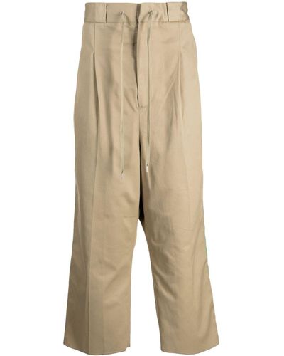 TAKAHIROMIYASHITA TheSoloist. Drawstring-waist Drop-crotch Pants - Natural
