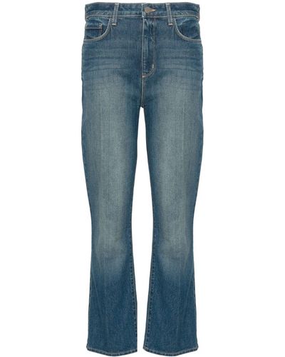 L'Agence Bootcut-Jeans mit hohem Bund - Blau