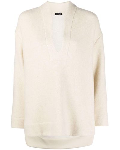 Kiton Long-sleeve Pullover Sweater - White