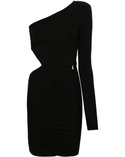 Patrizia Pepe One-shoulder Ruched-detailed Dress - Black