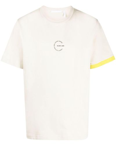 Helmut Lang T-Shirt mit grafischem Print - Weiß