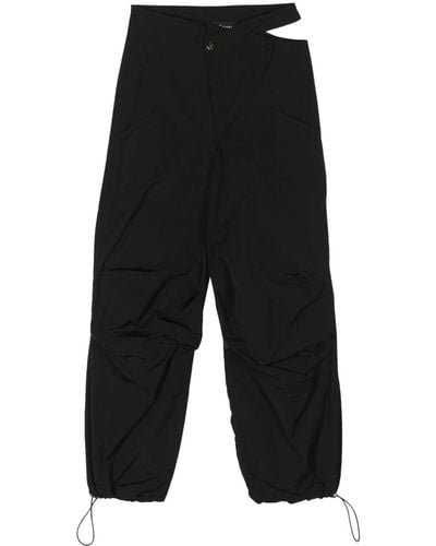 ANDREADAMO Cut-out Cargo Trousers - Black