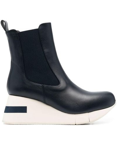 Blue Wedge boots for Women | Lyst