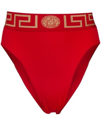 Versace High-waist Bikini Bottom - Red