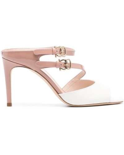 Pollini 85mm Patent-leather Mules - Pink