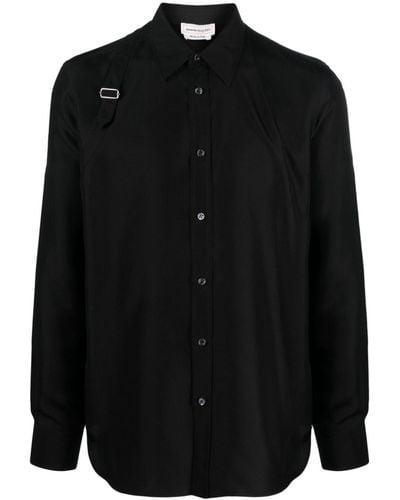 Alexander McQueen Overhemd Met Harnas-detail - Zwart