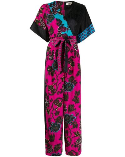 Diane von Furstenberg Rinna パネル ジャンプスーツ - パープル