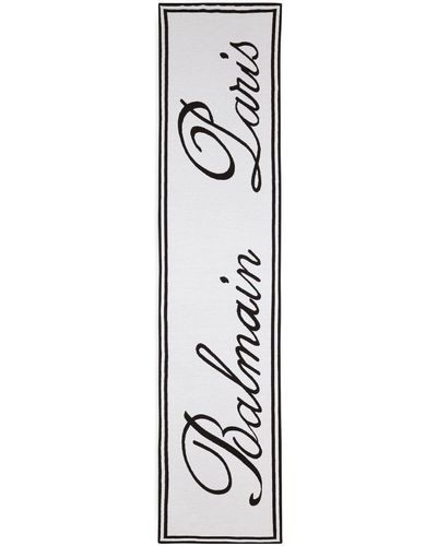 Balmain Signature スカーフ - ホワイト