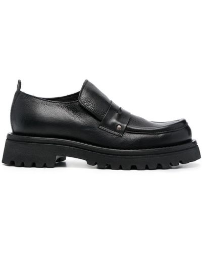 Moma Mocassino Penny-slot Leather Loafers - Black