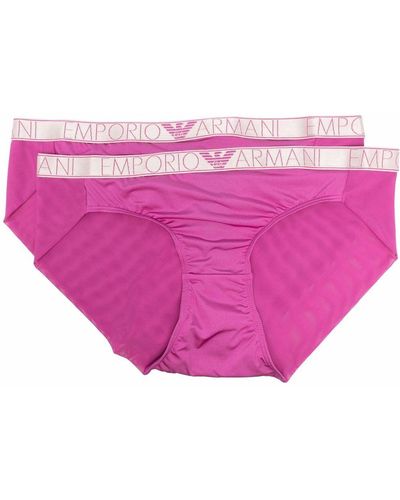 Emporio Armani ロゴ ショーツ セット - ピンク