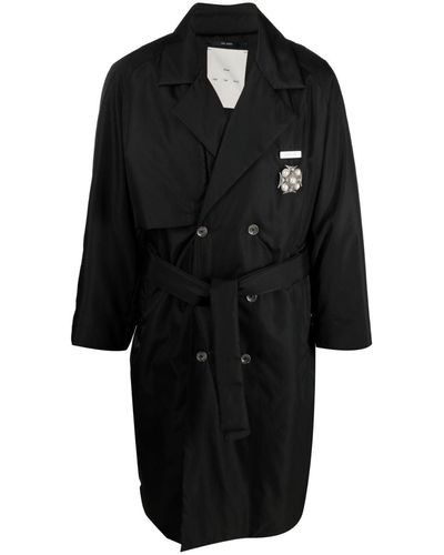Song For The Mute Double-breasted Trench Coat - Black