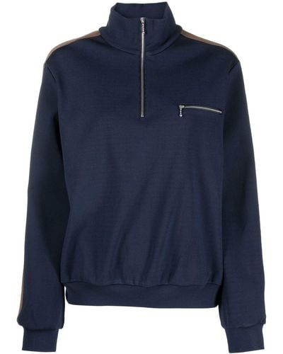 Tory Burch Side-stripe Detail Sweatshirt - Blue
