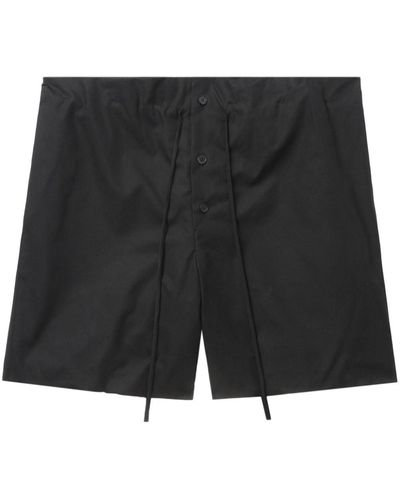 we11done Cotton Shorts - Zwart