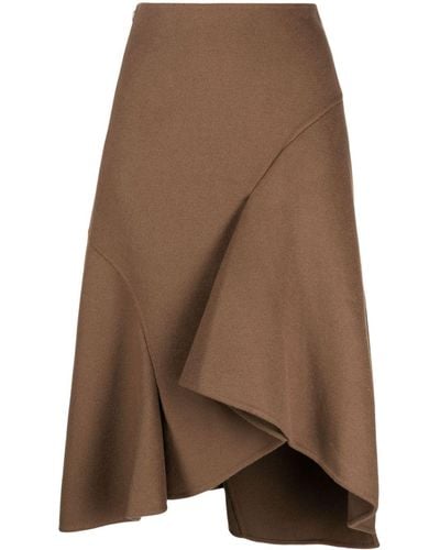 JNBY High-waisted Asymmetric Skirt - Brown