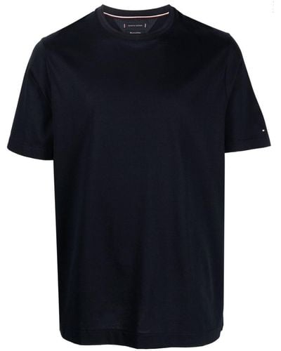 Tommy Hilfiger Logo-embroidered Cotton T-shirt - Black