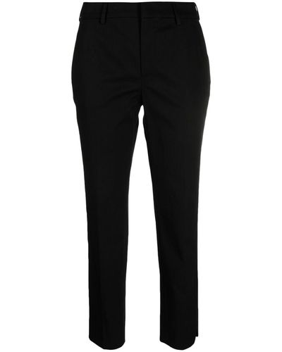 PT Torino Pressed Crease Stretch-cotton Pants - Black