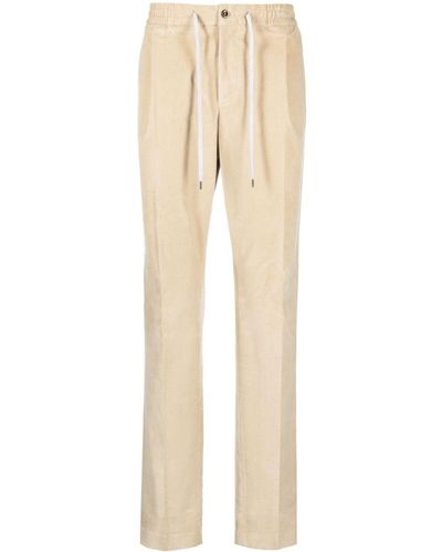 PT Torino Corduroy Straight-leg Cotton Trousers - Natural