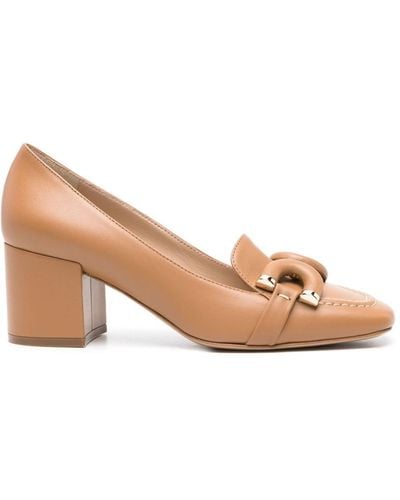 Roberto Festa Haraby 50mm Leather Pumps - Natural
