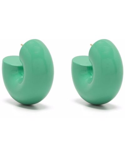 Uncommon Matters Beam Chunky Hoop Earrings - Green