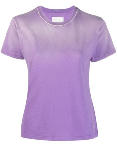 Haikure Ombré-effect Cotton T-shirt - Purple